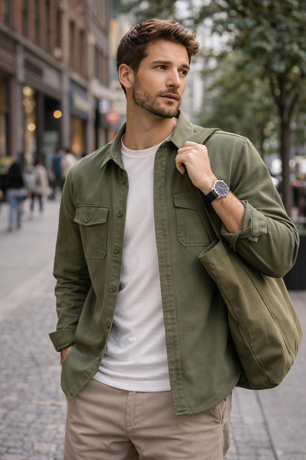 Everyday Overshirt in Olive