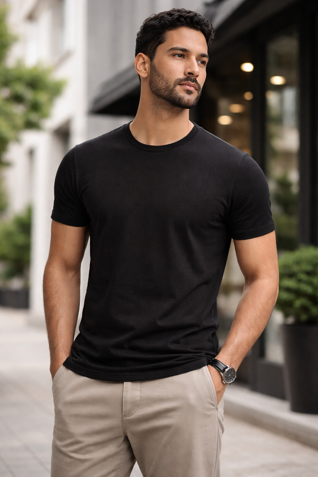Standard Fitted Tee in Black